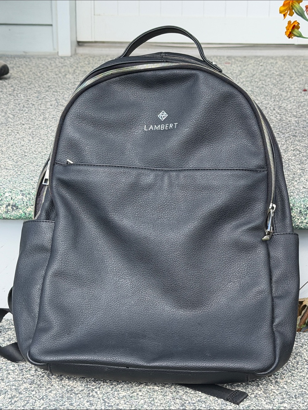 LAMBERT Black Vegan Leather Backpack – Made in Montreal, Quebec